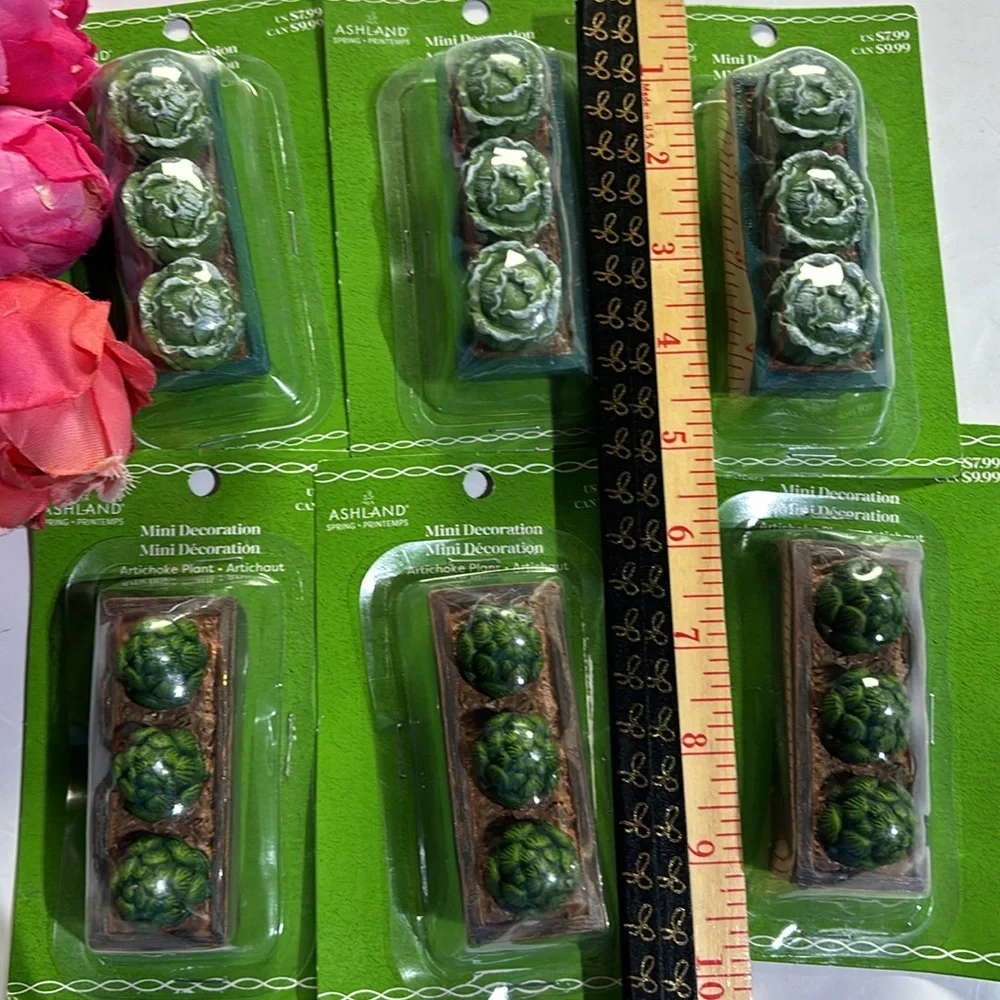 Fairy Garden Succulents Artichoke Garden Decor Planter Fairy Box Decor Gnome - Picture 2 of 4